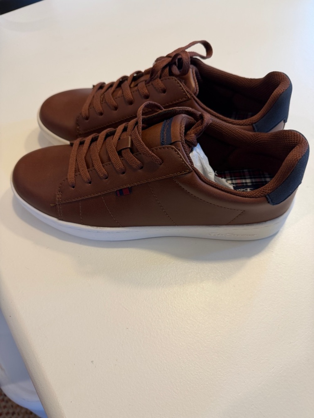 Ben Sherman Men's Casual Brown Low-Top Sneakers Sz 8.5.  NWOB. Tub8